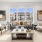 a living room with a large window