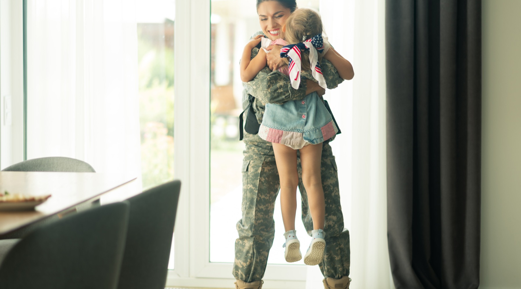 mom coming back from military