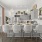 a kitchen with a table and chairs